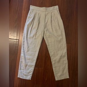 BABATON LINEN BLEND COHEN PANT BEIGE SIZE 2
